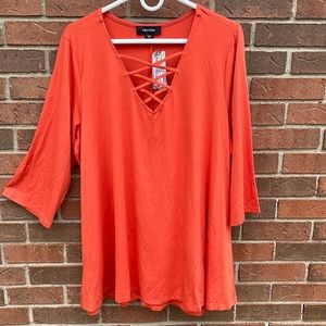 Karen Kane Newport Criss Cross Top